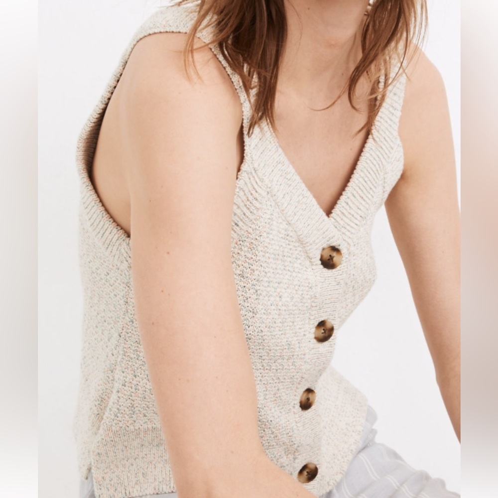 Madewell xxs sweater button up tank top